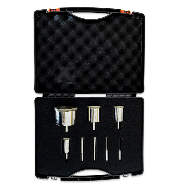 Coffret 8 trépans diamantés EDMA pour perceuse - 251955