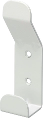 Patère double accroche acier DEVISMES - laqué blanc ral9016 - F10555BLA                  