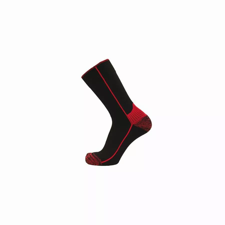 Paire chaussettes Zeus noir/rouge t.46/48 - LMA - 99104