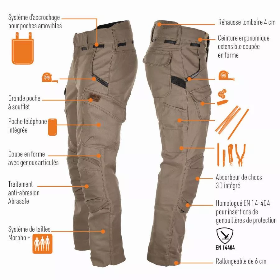 Pantalon Harpoon Multi Confort BOSSEUR 11659 Maxoutil vente en ligne CFG93612
