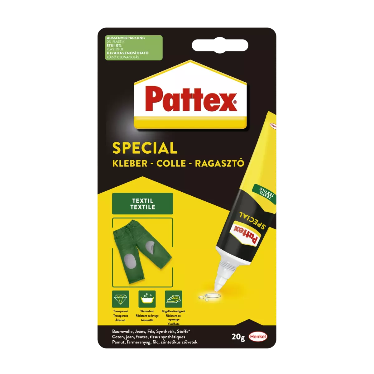 PATTEX Colle Spécialités Matériaux Textile Tube 20g - HENKEL - 2849264 PATTEX Colle Spécialités Matériaux Textile Tube 20g - HENKEL - 2849264