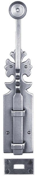 Verrou rustique 1307 BOUVET 400 mm - fer patiné - 20744 Verrou rustique 1307 BOUVET 400 mm - fer patiné - 20744