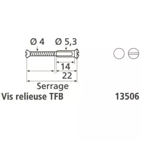 Vis douille relieur rouille 55/60 BRIONNE - 1350685RO