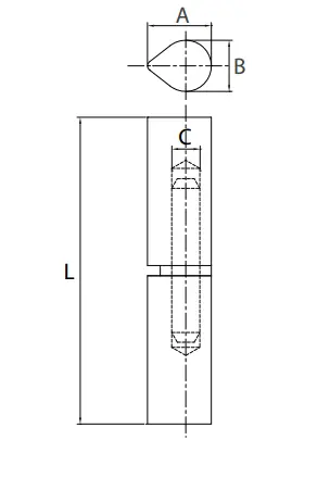 Paumelle à Souder En Acier Hauteur 120 Mm : Quincaillerie Et