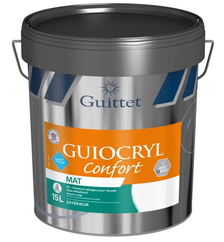 Peinture Guiocryl Confort GUITTET 15L Blanc - 26888 Peinture Guiocryl Confort GUITTET 15L Blanc - 26888