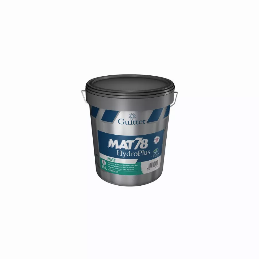 Peinture Mat 78 Hydroplus GUITTET Blanc 15L - 55850 Peinture Mat 78 Hydroplus GUITTET Blanc 15L - 55850