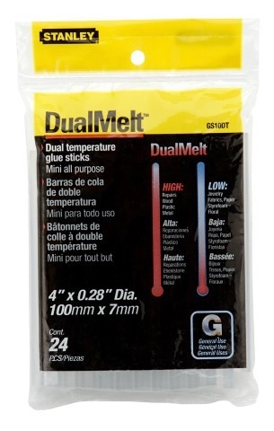 Boîte de 24 batons de colle STANLEY 11,5 mm pour Pistolet 6-GR100 - 1-GS20DT
