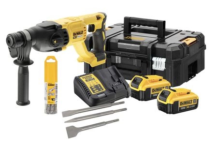 Perforateur DEWALT sans fil - SDS-PPLUS 2 batterie 4.0Ah, chargeur, coffret + 6 forets et 3 burins - DCH133M2K Perforateur DEWALT sans fil - SDS-PPLUS 2 batterie 4.0Ah, chargeur, coffret + 6 forets et 3 burins - DCH133M2K
