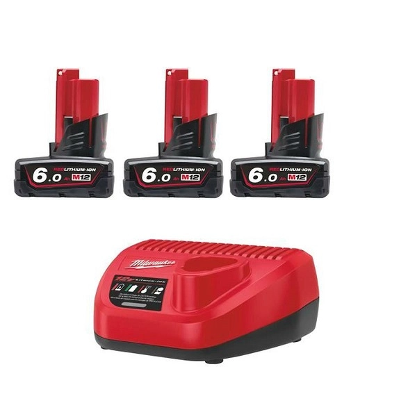 Pack NRJ 12V 6Ah Red Lithium Systeme M12 NRG-603 - MILWAUKEE - 4933459208 Pack NRJ 12V 6Ah Red Lithium Systeme M12 NRG-603 - MILWAUKEE - 4933459208