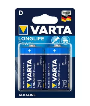 Pile alcaline LR20 1.5V Longlife VARTA - blister de 2 - 4920110412