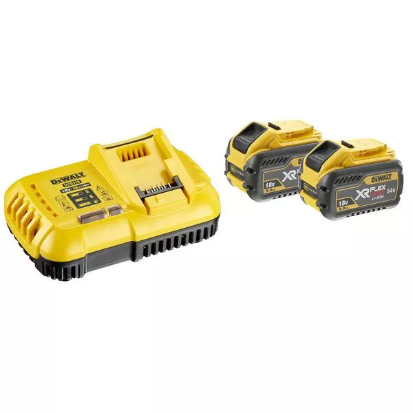 Pack 2 batteries XR Flexvolt 18V/54V 9Ah/3Ah Li-Ion + Chargeur - DCB118X2-QW Pack 2 batteries XR Flexvolt 18V/54V 9Ah/3Ah Li-Ion + Chargeur - DCB118X2-QW