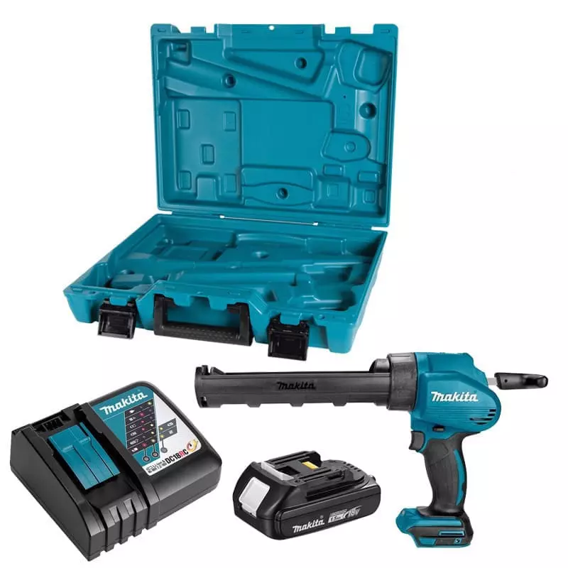 Pistolet à mastic - 18V LXT - MAKITA - avec 1 batterie 18V 1.5 Ah - chargeur - coffret -  DCG180RY