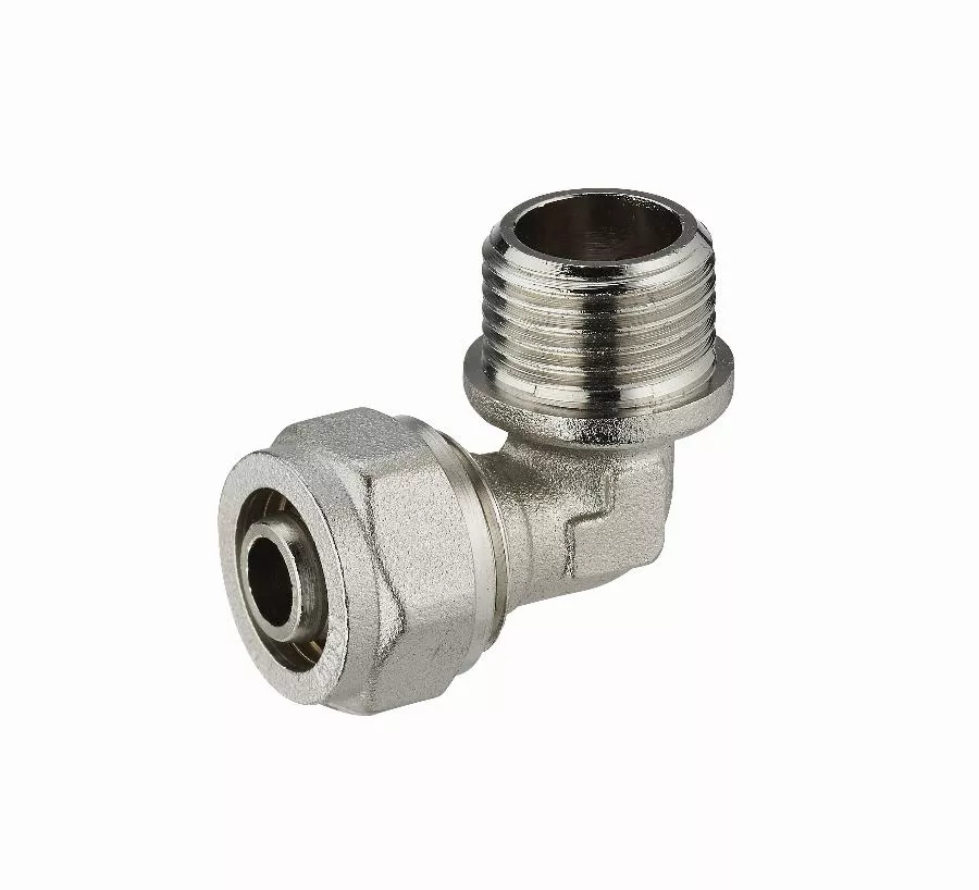 Coude à compression pour tube multicouche NOYON & THIEBAULT - Ø 20 mm à visser mâle M1/2' (15x21) - 3930-1520L1