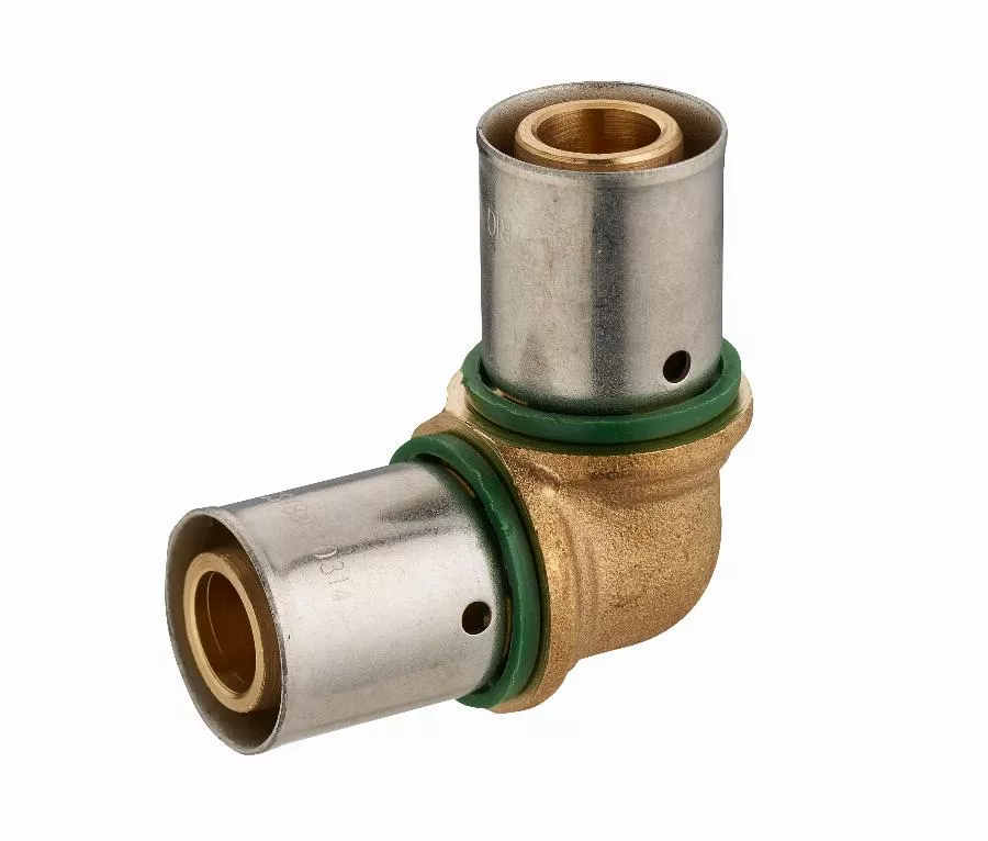 Coude égal à sertir profil TH pour tube PER NOYON & THIEBAULT - Ø 16 mm Bague à sertir en inox  - 3788-16L1