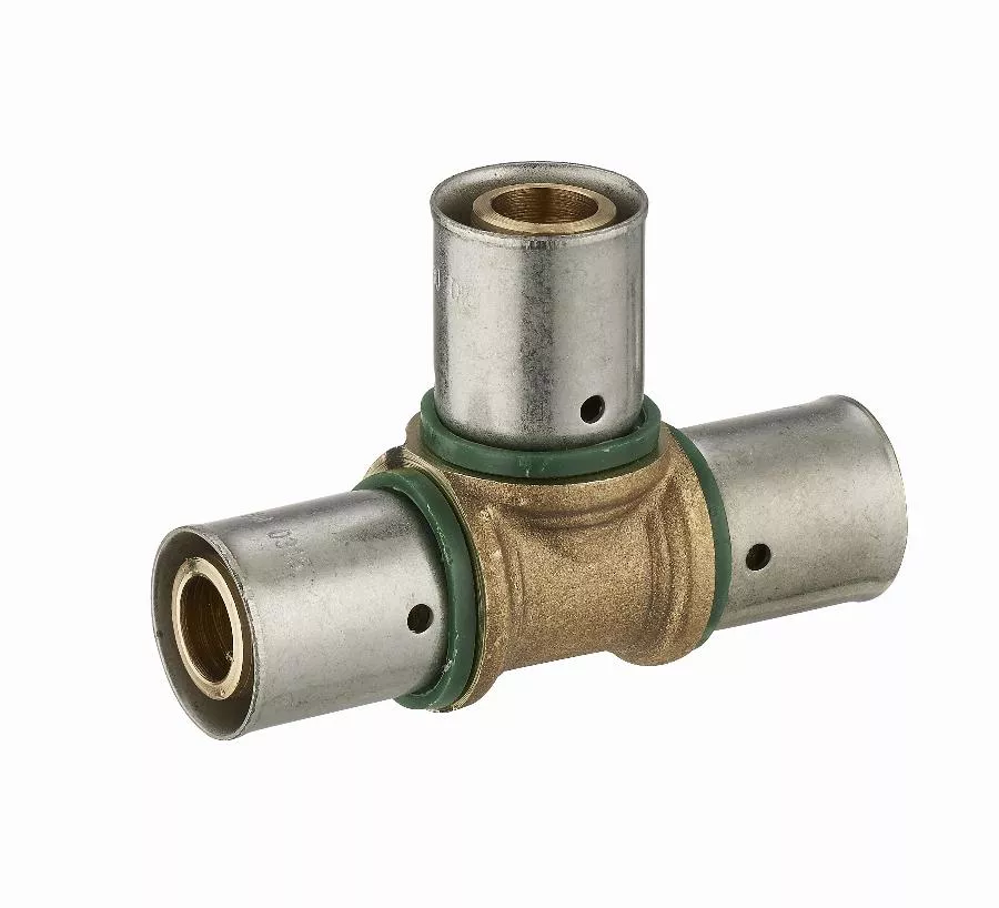 Té égal à sertir profil TH pour tube PER NOYON & THIEBAULT - Ø 16 mm Bague à sertir en inox  - 3790-16L1