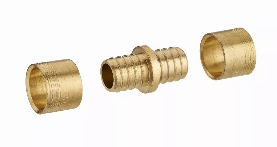 Jonction égale à glissement pour tube PER NOYON & THIEBAULT - Ø 16 mm Bague en laiton - 3187-16L1
