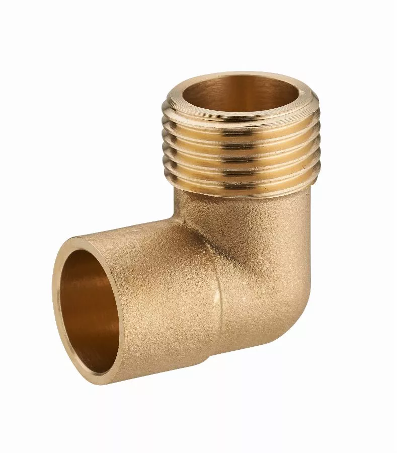 Coude laiton à visser mâle M1/2' (15x21) NOYON & THIEBAULT - à souder - Ø 14 mm - 963-1514L1