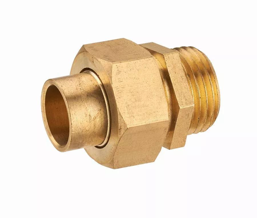 Raccord union 3 pièces droit à joint sphéroconique à visser mâle M1/2' (15x21) NOYON & THIEBAULT - à souder - Ø 14 mm - 1126-1514L1