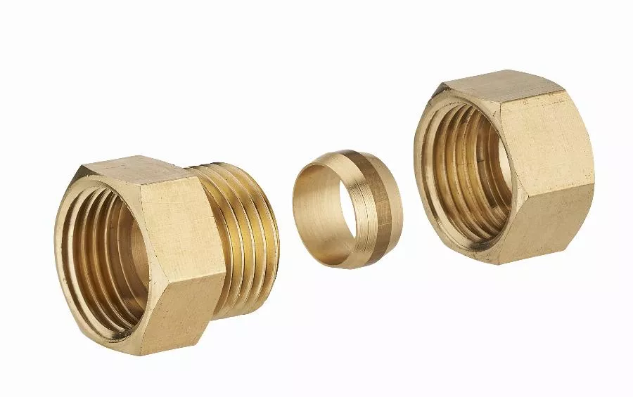Raccord laiton bicone femelle F1/2' (15x21) pour tube cuivre NOYON & THIEBAULT - Ø 16 mm - 413-1516L1