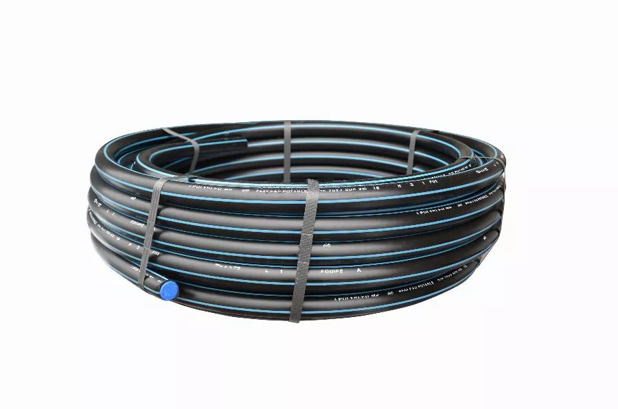 Tuyau polyéthylène bande bleue NOYON & THIEBAULT - L 10 mètres - Ø 20 mm - 1743-20