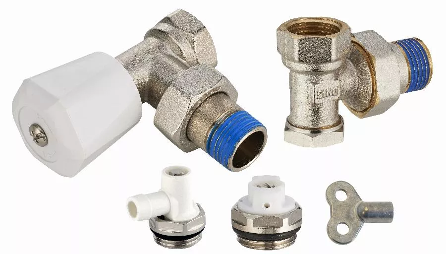 Kit radiateur : 1 robinet manuel équerre mâle M1/2' (15x21) + coude de réglage mâle M1/2' + 1 robinet de vidange à bec orientable M1/2' + 1 bouchon purgeur à bec orientable M1/2' + 1 clé à carré de 5 NOYON & THIEBAULT - 803578 Kit radiateur : 1 robinet manuel équerre mâle M1/2' (15x21) + coude de réglage mâle M1/2' + 1 robinet de vidange à bec orientable M1/2' + 1 bouchon purgeur à bec orientable M1/2' + 1 clé à carré de 5 NOYON & THIEBAULT - 803578
