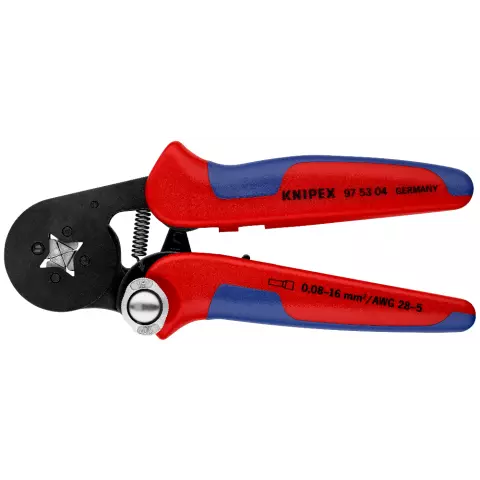 Pince à sertir auto-ajustable KNIPEX pour embouts de câble - Accès latéral - 97 53 04 Pince à sertir auto-ajustable KNIPEX pour embouts de câble - Accès latéral - 97 53 04