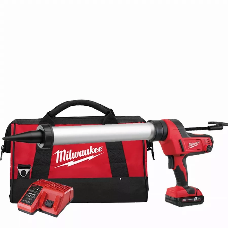 Pistolet à colle MILWAUKEE PCG600T-201B - Tube 600ml - 1 batteries, chargeur, sac de transport - 4933441808 Pistolet à colle MILWAUKEE PCG600T-201B - Tube 600ml - 1 batteries, chargeur, sac de transport - 4933441808