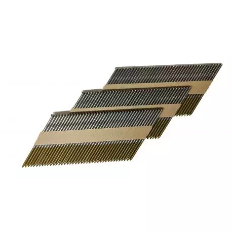 Pointes en bande 34° 2.8x70 Annelées Acier Tête en D - Sans gaz - Boite de 2200 clous - ARCA - SPB343170RS Pointes en bande 34° 2.8x70 Annelées Acier Tête en D - Sans gaz - Boite de 2200 clous - ARCA - SPB343170RS