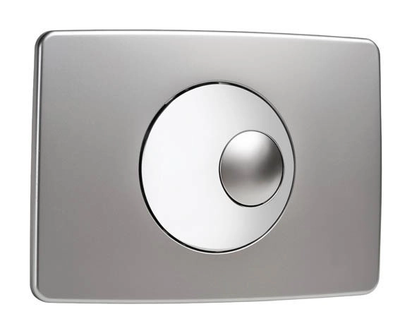 Plaque de commande NICOLL Double volume - Chromé velours et brillant - 0709189