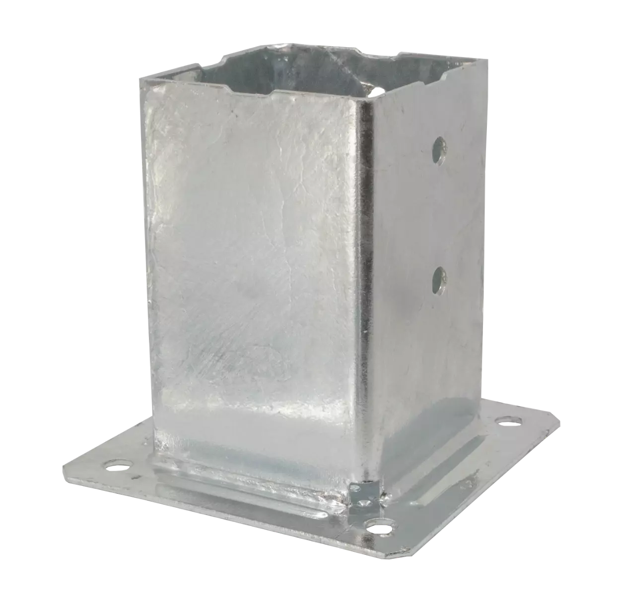 Pied de poteau simple platine shop