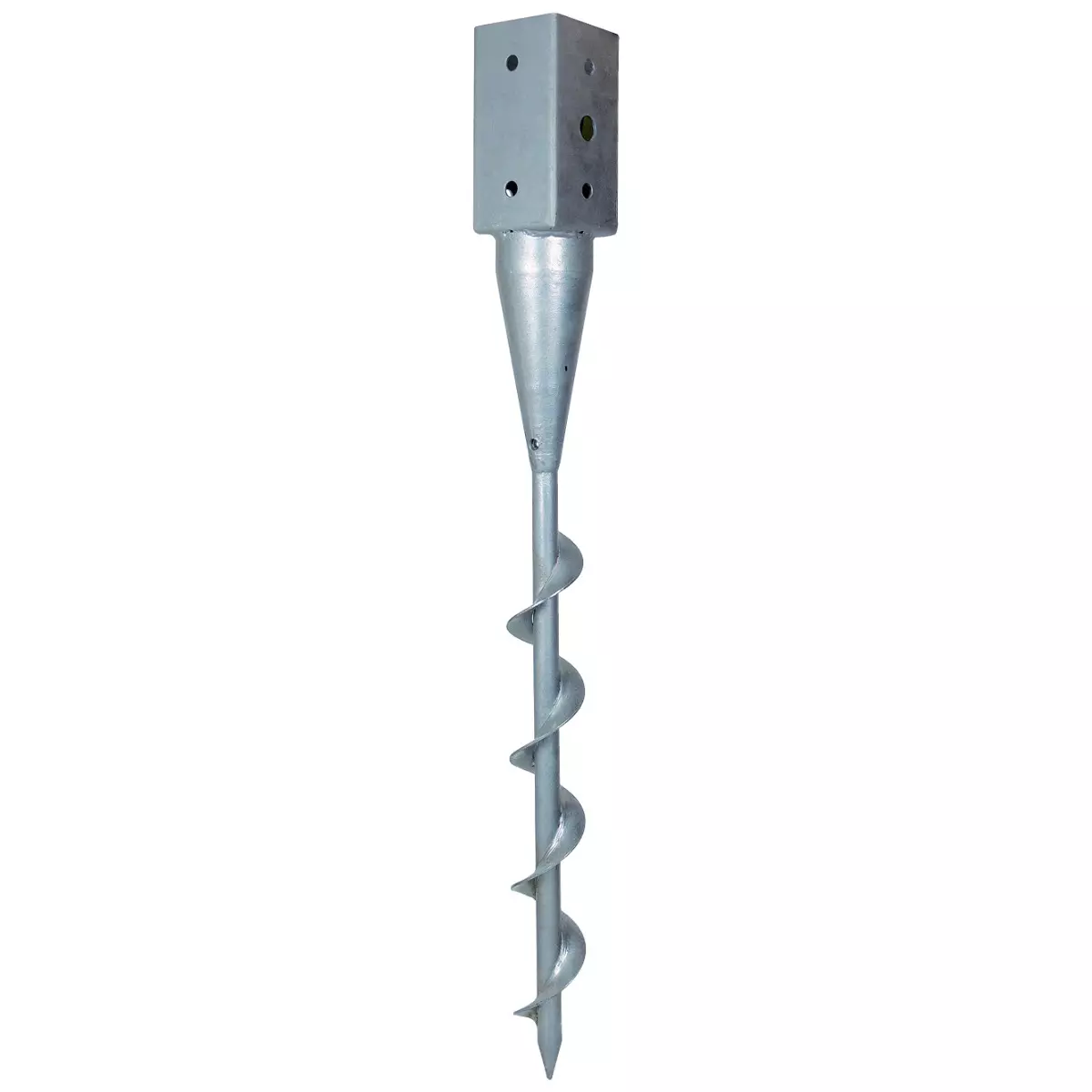 Pied de poteau carré de jardin à visser -  71x71x660 mm - SIMPSON - PPJST70/660