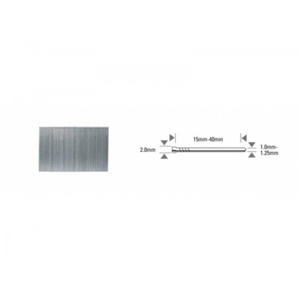 Pointe BT13 acier, tête marron - Longueur:15 mm - Boîte de 5000 - BT1315BRO 