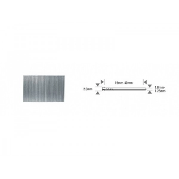 Pointe BT13 acier, tête marron - Longueur:40 mm - Boîte de 5000 - BT13-40-BRO 