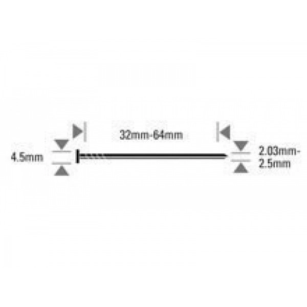 Pointes annelées en inox BOSTITCH - pour N66C - 6600 pièces - N23R55SS316