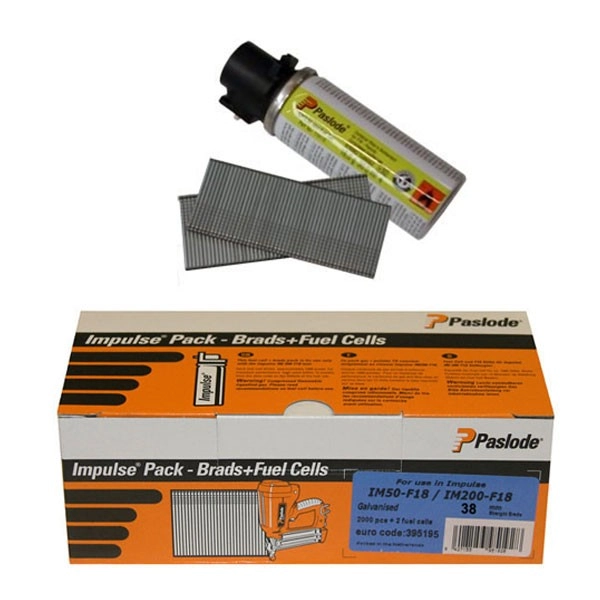 Pack 2000 Pointes F18 + Gaz SPIT - L.38 mm - 395195
