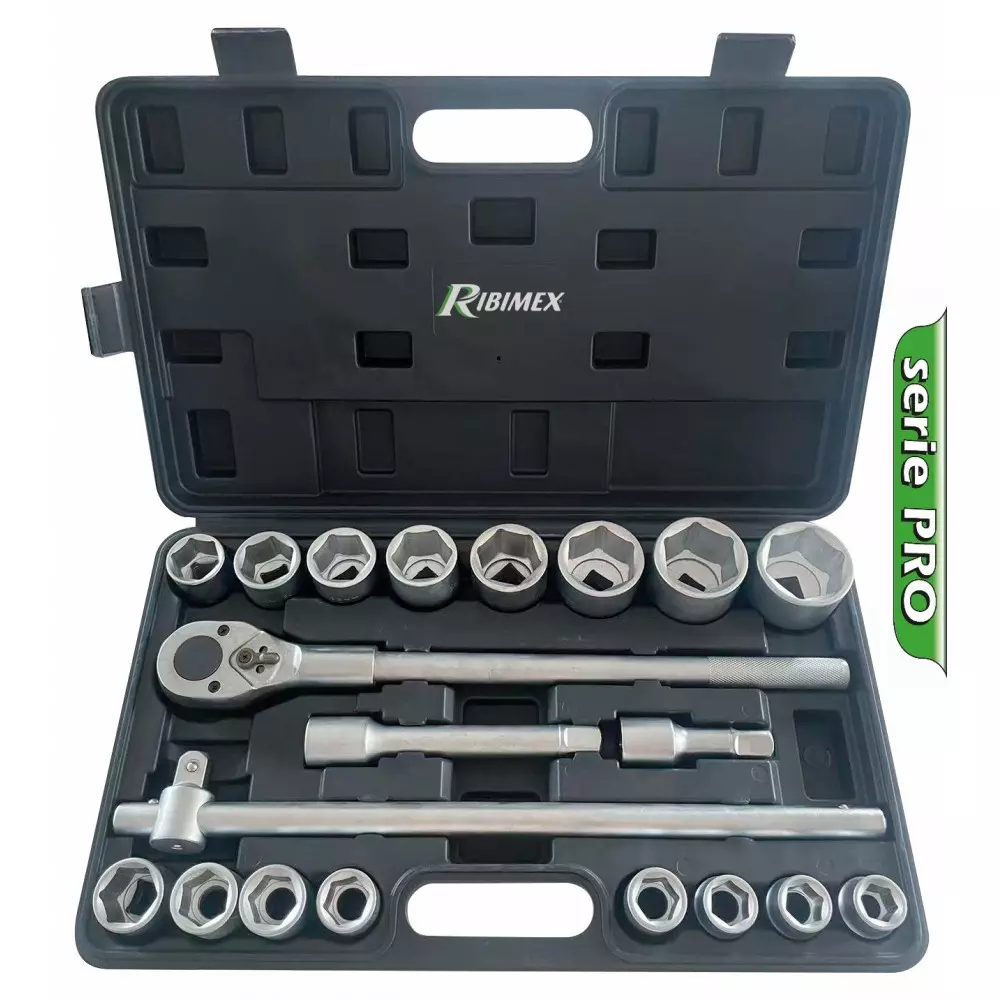 Coffret poids lourd 21 pièces à douilles 6 pans - RIBIMEX - PRKOUT21PL Coffret poids lourd 21 pièces à douilles 6 pans - RIBIMEX - PRKOUT21PL