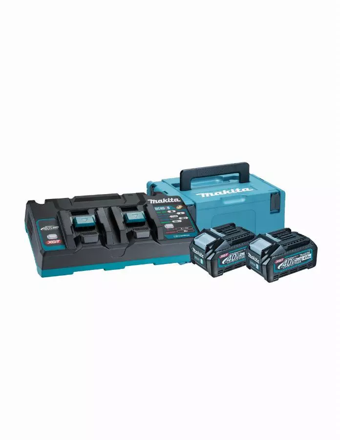 Makita 40V Li-ion MAX Set de 2 batteries 4.0Ah - Chargeur - Mbox - 191U00-8 Makita 40V Li-ion MAX Set de 2 batteries 4.0Ah - Chargeur - Mbox - 191U00-8