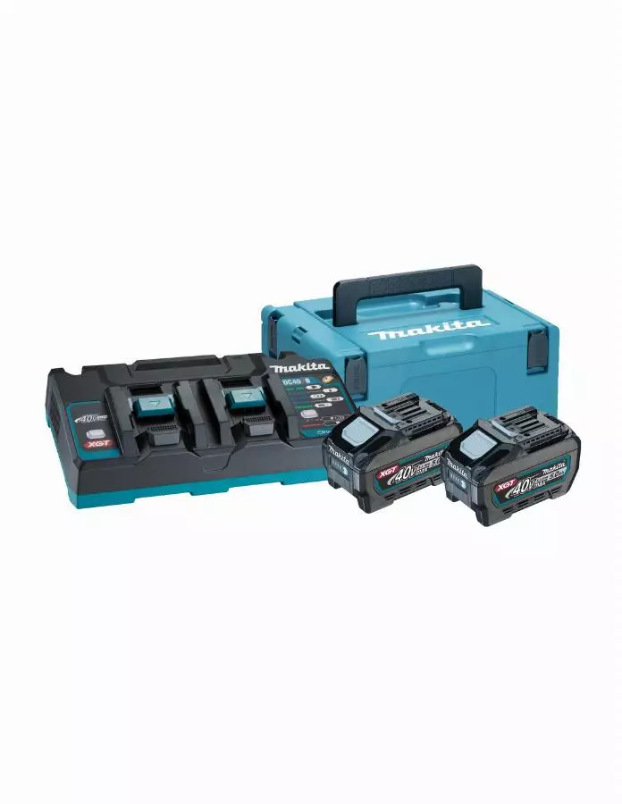 Makita 40V Li-ion MAX Set de 2 batteries 4.0Ah - Chargeur - Mbox - 191U13-9 Makita 40V Li-ion MAX Set de 2 batteries 4.0Ah - Chargeur - Mbox - 191U13-9