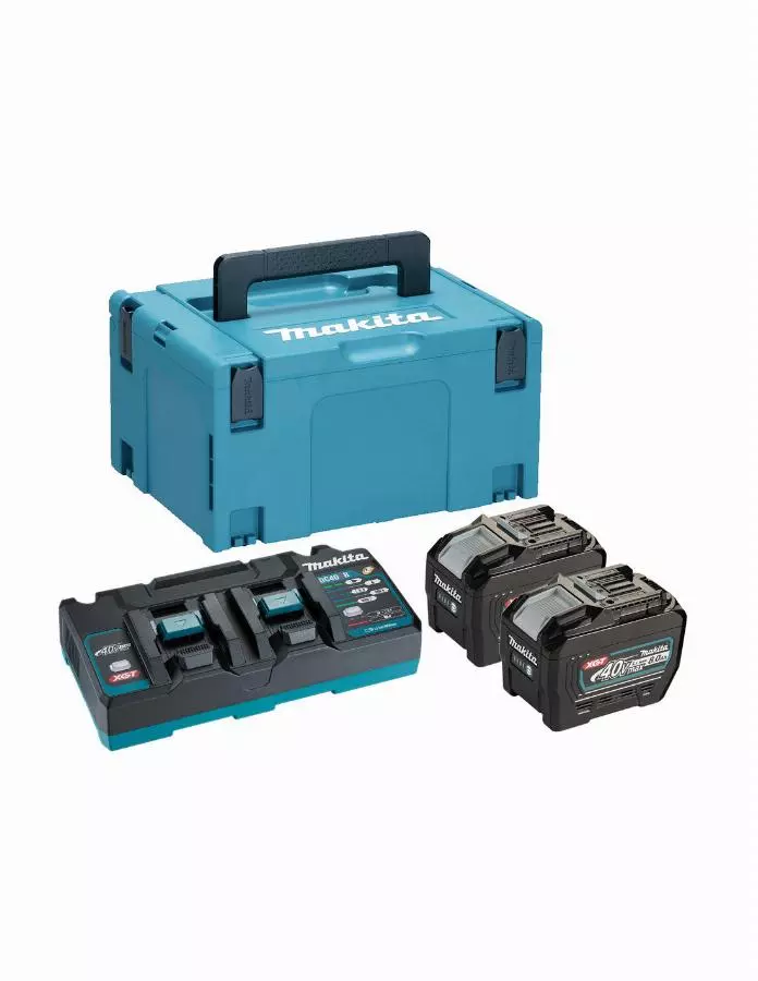 Makita  40V Li-ion MAX Set de 2 batteries 8.0Ah - Chargeur - Mbox - 191Y97-1