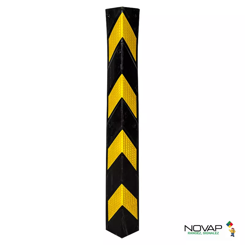 Profilé de protection d'angle rétroréfléchissant en caoutchouc - Jaune/Noir - NOVAP - 8004 Profilé de protection d'angle rétroréfléchissant en caoutchouc - Jaune/Noir - NOVAP - 8004