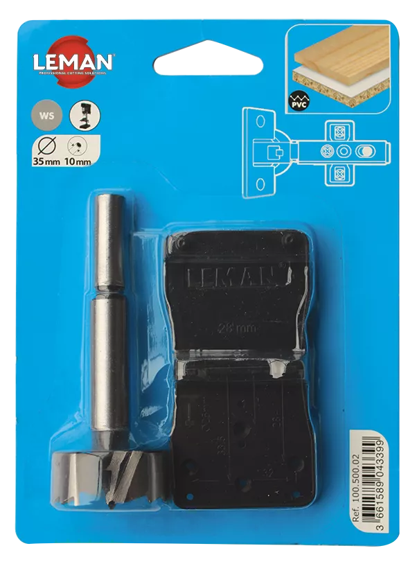 Kit mèche charnière invisible LEMAN D. 35 mm - 100.500.02 - 100.500.02