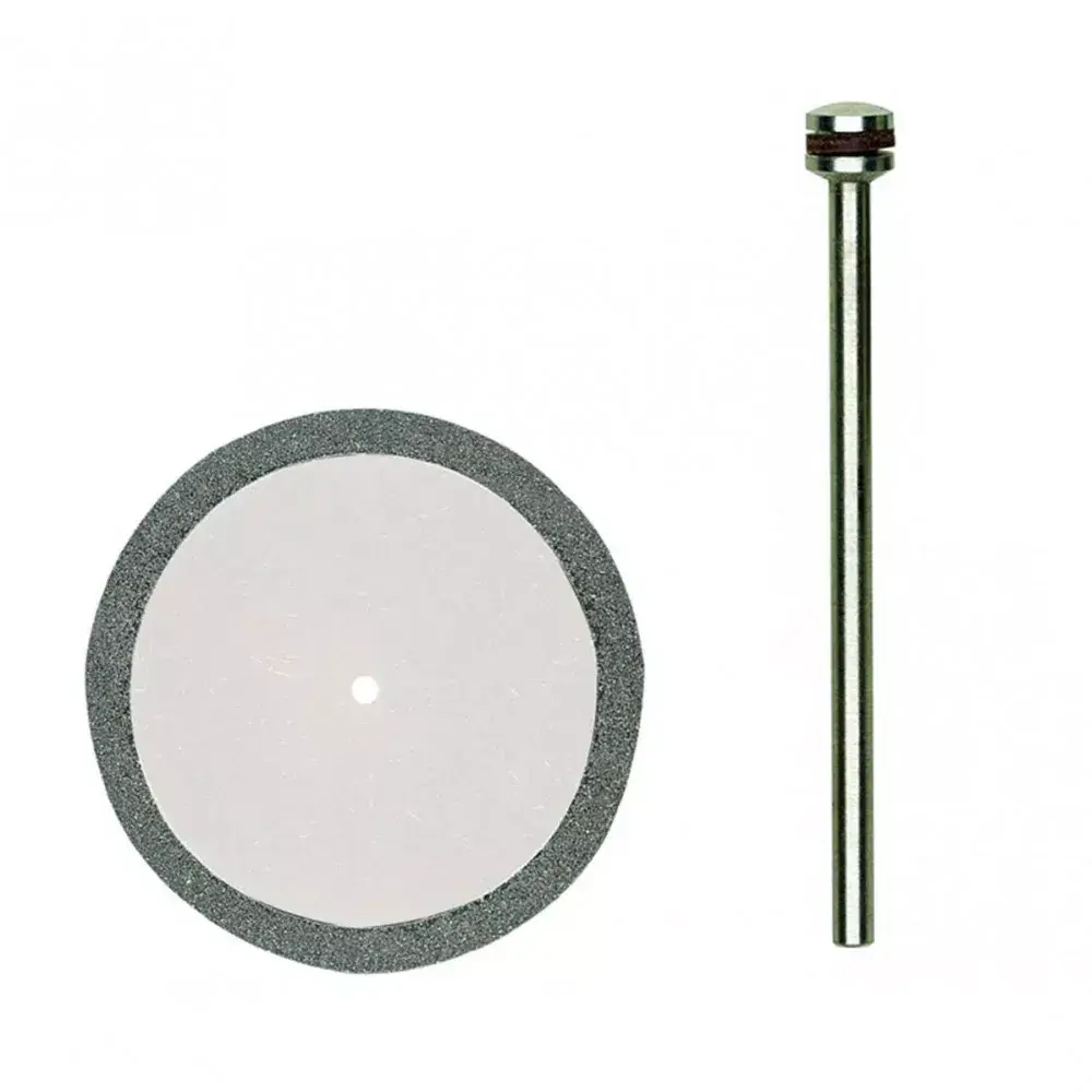 Disque à tronçonner diamanté Ø 20 mm avec aération + 1 Tige Axe Ø 2,35 mm - PROXXON - 28844