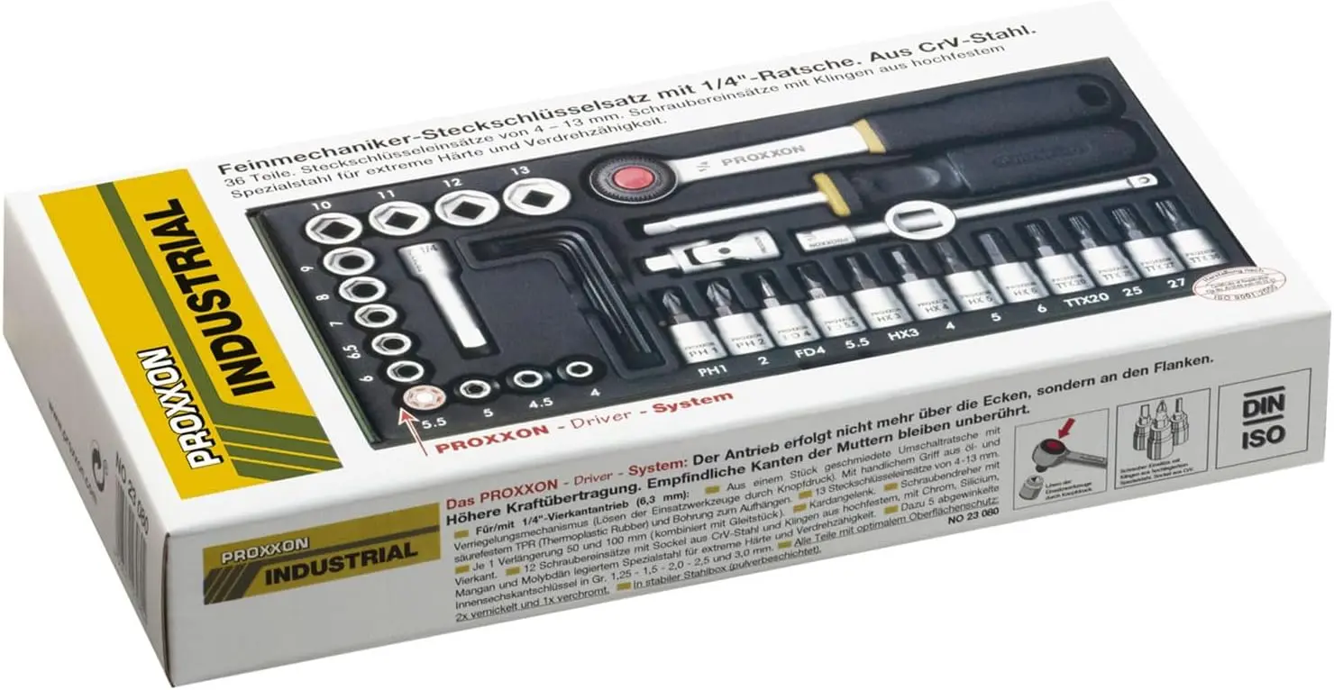 CLES A DOUILLES DEBOUCHEES PROXXON EN COFFRET