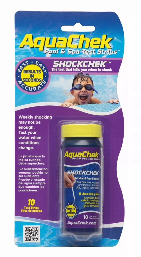 10 bandelettes test AQUACHECK Shockchek chlore - 512256