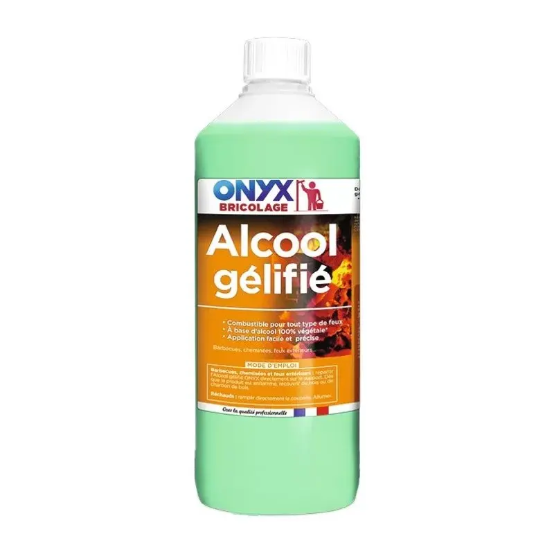 Alcool gélifié allume barbecues, cheminées, feux extérieurs - 1 litre - ONYX - 654248