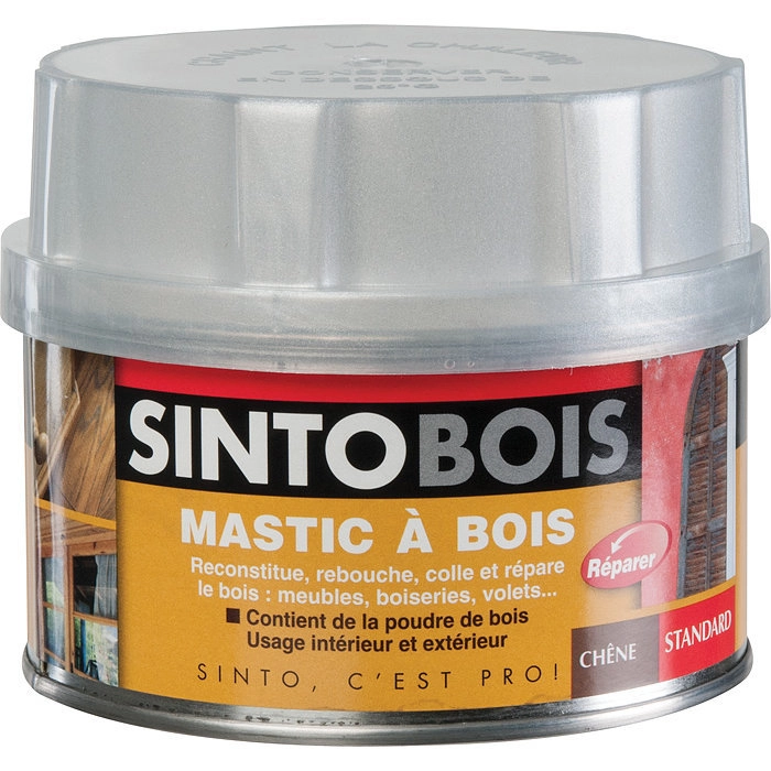 Mastic SINTOBOIS + Tube durcisseur SINTO - Chêne - Boite 1 L - 23702