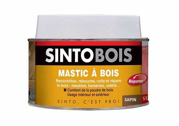 Mastic SINTOBOIS + Tube durcisseur SINTO - Sapin - Boite 170 ml - 33780