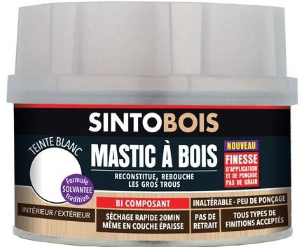 Mastic fin SINTOBOIS - Blanc - Boite 170 ml - 39890