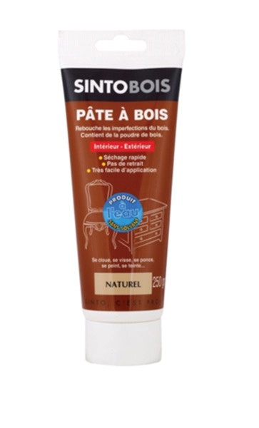 Pâte à bois à l'eau Naturel Tube de 250 grammes - 37900 