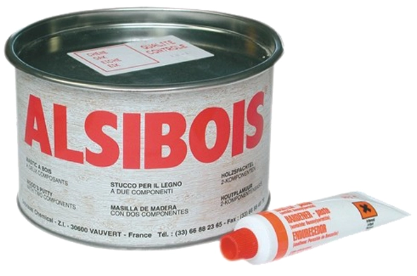 Mastic ALSIBOIS 400 ml Rouge clair + durcisseur Mastic ALSIBOIS 400 ml Rouge clair + durcisseur